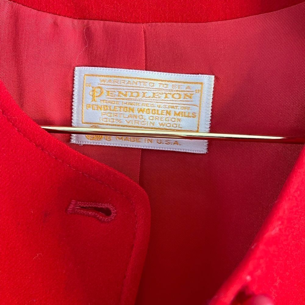 VTG Pendleton Blazer Cropped Jacket || Red - Picture 14 of 16